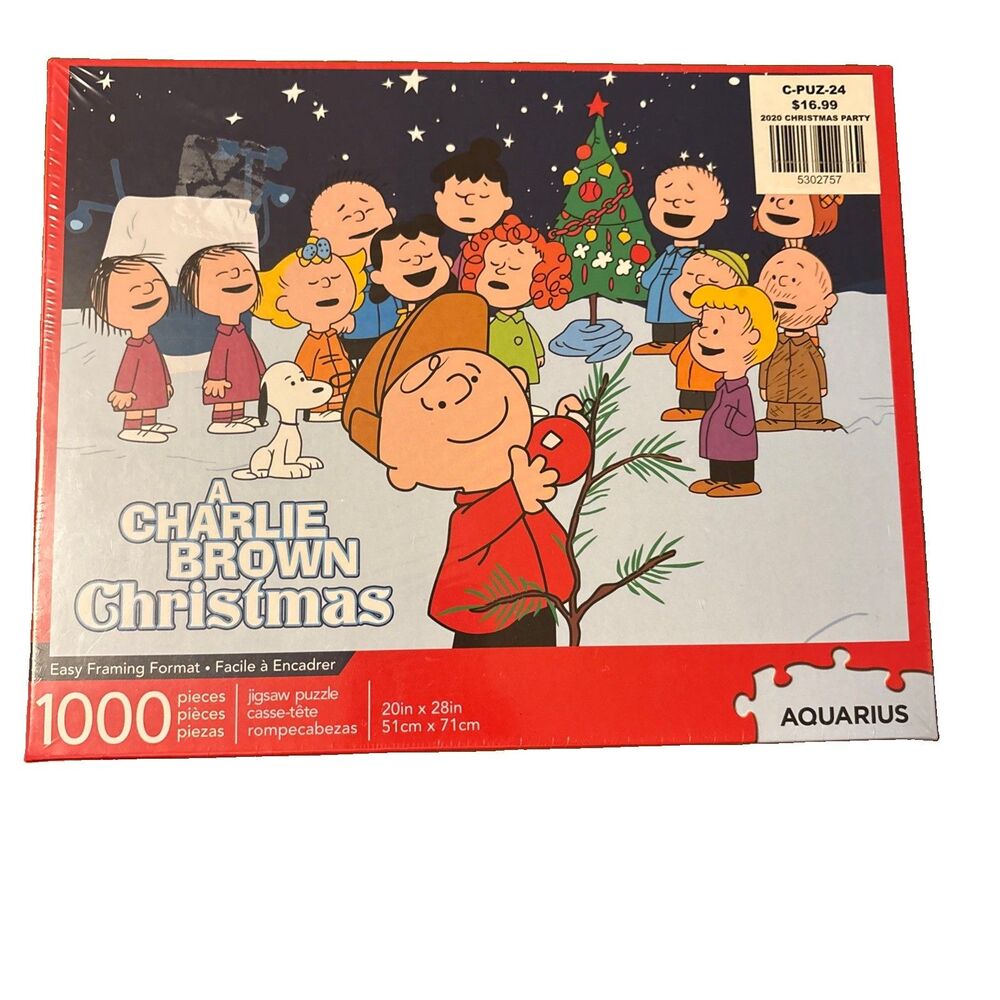 Aquarius Brand Peanuts Charlie Brown Puzzle Christmas 1000 Piece Jigsaw Sealed